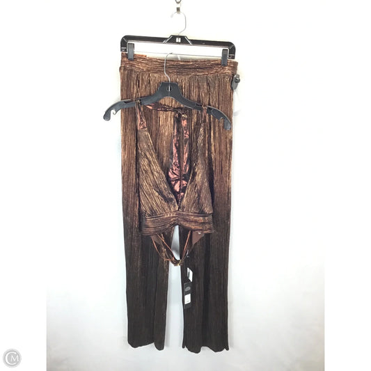 Pants Set 2pc By Fashion Nova In Bronze, Size: L