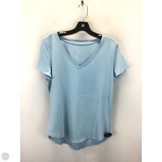 Top Short Sleeve Basic By New York And Co In Blue, Size: M