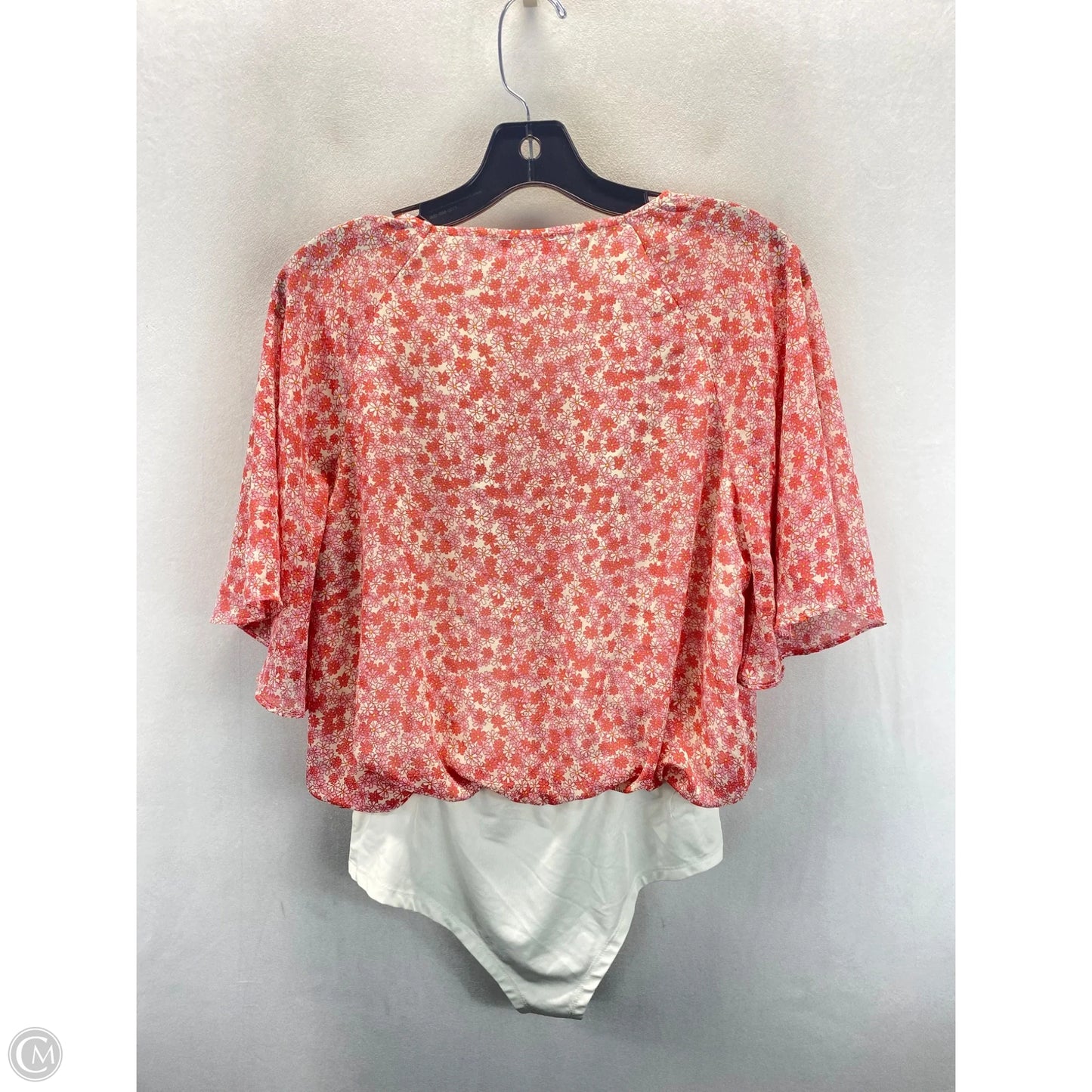 Bodysuit By Pink Lily In Pink & White, Size: S