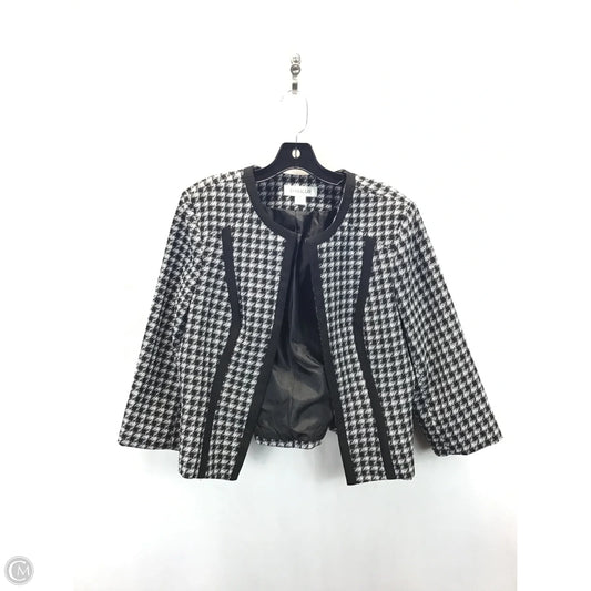 Blazer By Clothes Mentor In Black & White, Size: Xl