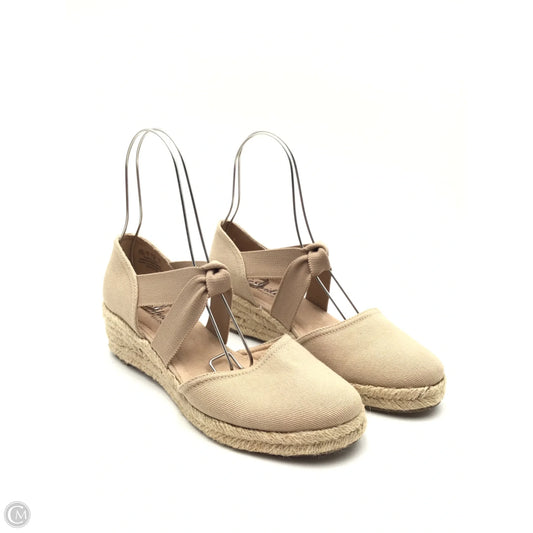 Sandals Heels Wedge By Life Stride In Beige, Size: 10