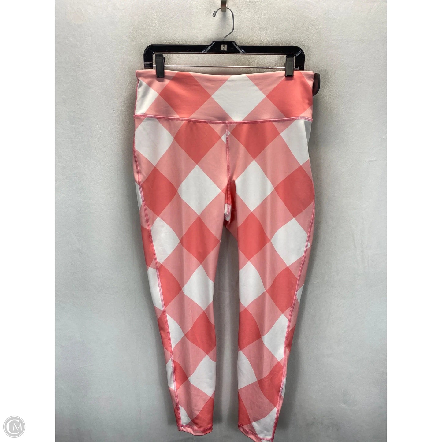 Athletic Leggings By Crown And Ivy In Pink & White, Size: 12