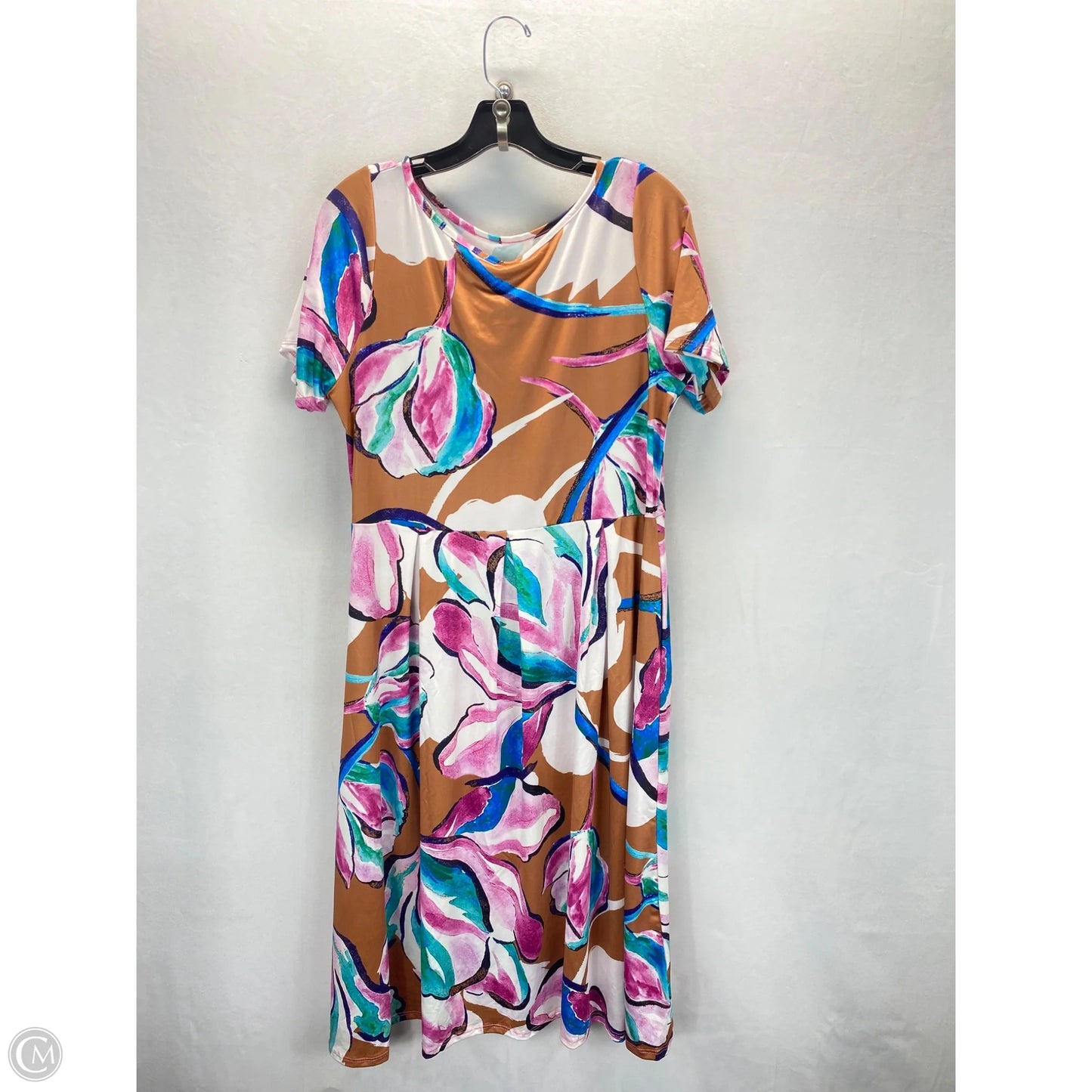 Dress Casual Midi By Clothes Mentor In Multi-colored, Size: Xl