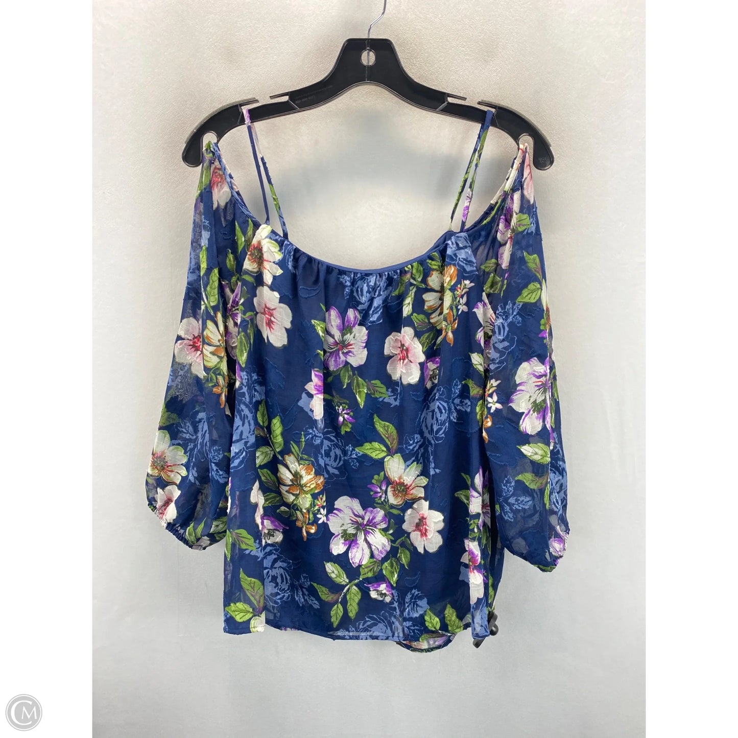 Top 3/4 Sleeve By Clothes Mentor In Floral Print, Size: S