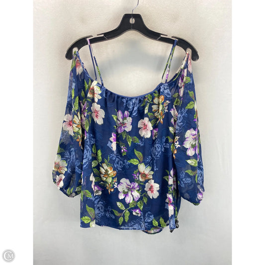 Top 3/4 Sleeve By Clothes Mentor In Floral Print, Size: S