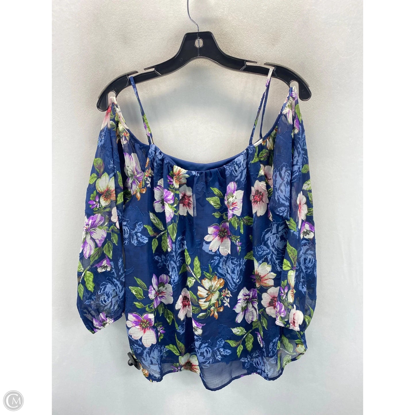 Top 3/4 Sleeve By Clothes Mentor In Floral Print, Size: S