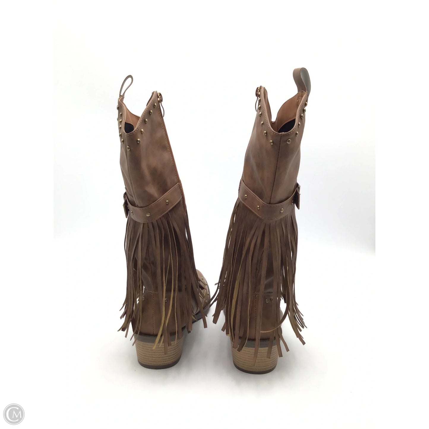 Boots Western By Clothes Mentor In Brown & Gold, Size: 11