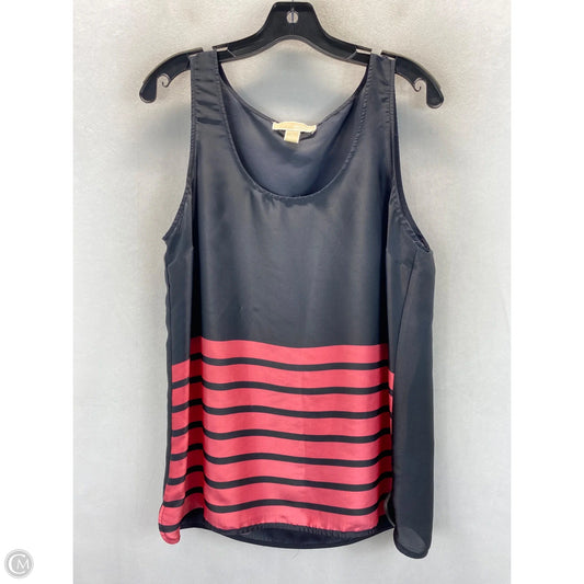Top Sleeveless Designer By Michael Kors In Black & Pink, Size: L