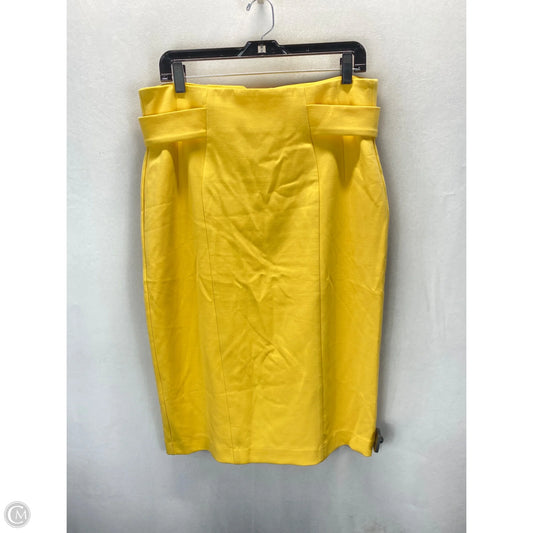 Skirt Midi By Eva Mendes In Yellow, Size: 12