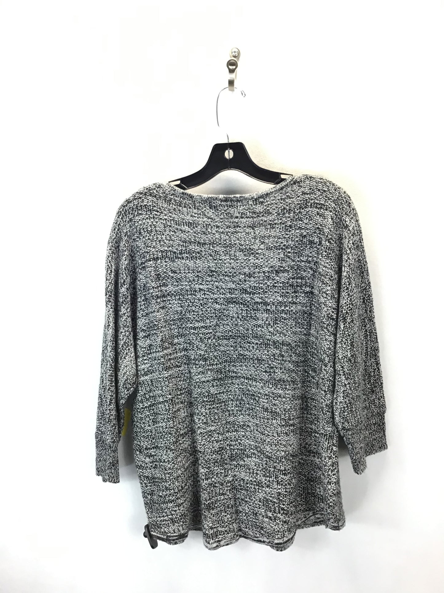 Sweater By Ana In White Black, Size: L