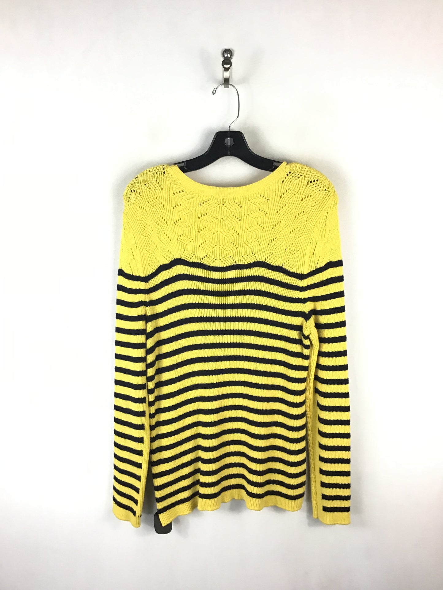 Sweater By Talbots In Blue Yellow, Size: Xl