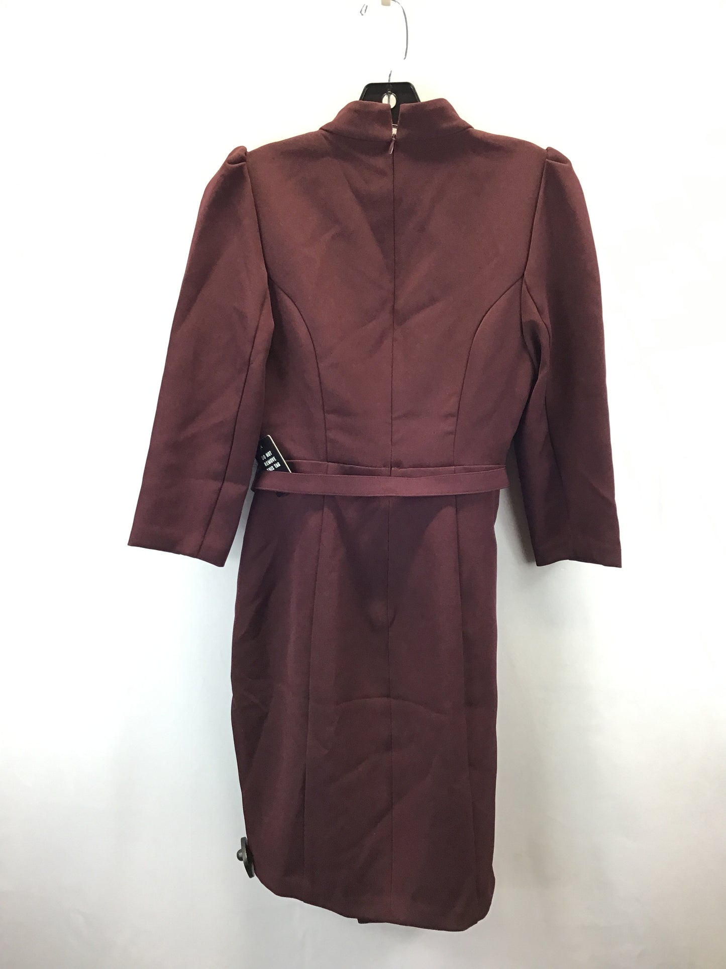 Dress Work By Express In Burgundy, Size: Petite   Small