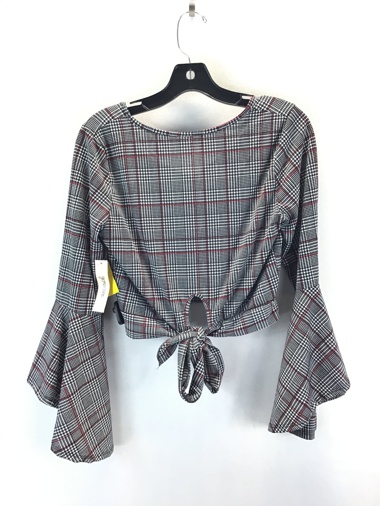 Top Long Sleeve By Clothes Mentor In Houndstooth, Size: L