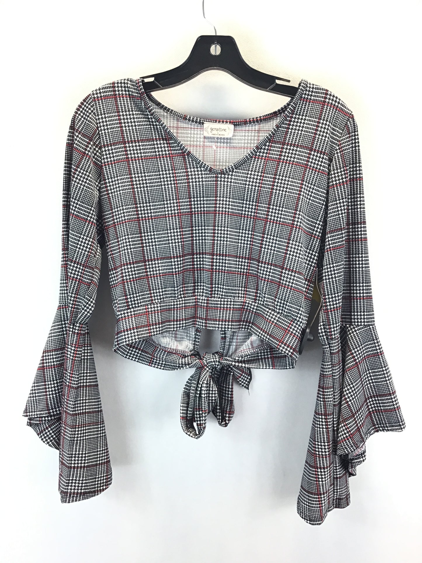 Top Long Sleeve By Clothes Mentor In Houndstooth, Size: L