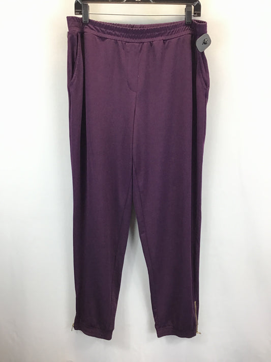 Pants Linen By Susan Graver In Purple, Size: M