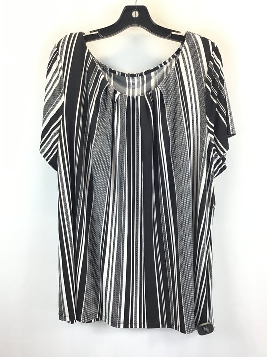 Black & White Top Short Sleeve Worthington, Size 3x