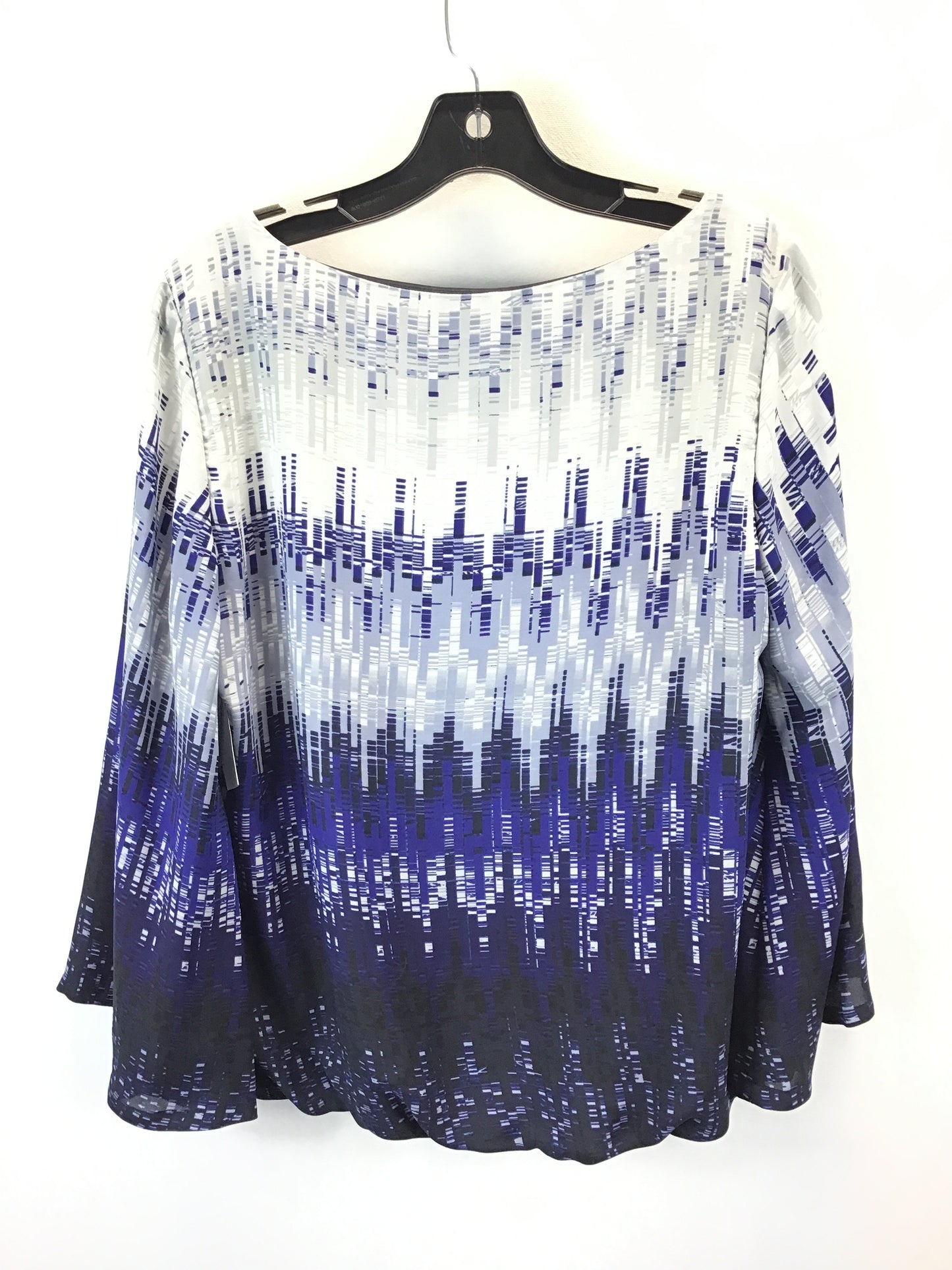 Top Long Sleeve By Alfani In Black & Blue, Size: M