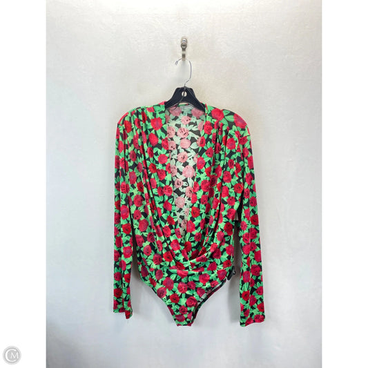 Bodysuit By Zara In Floral Print, Size: L