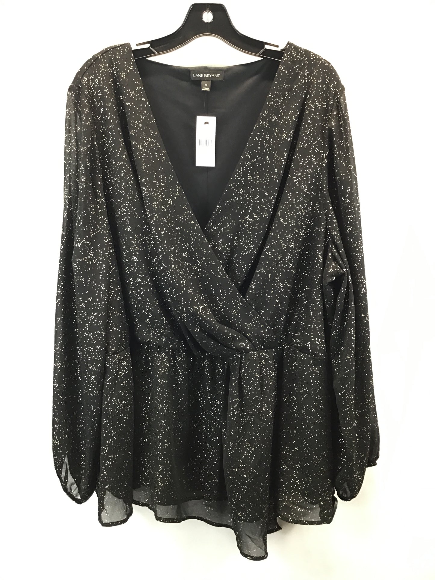 Top Long Sleeve By Lane Bryant In Black & Gold, Size: 1x