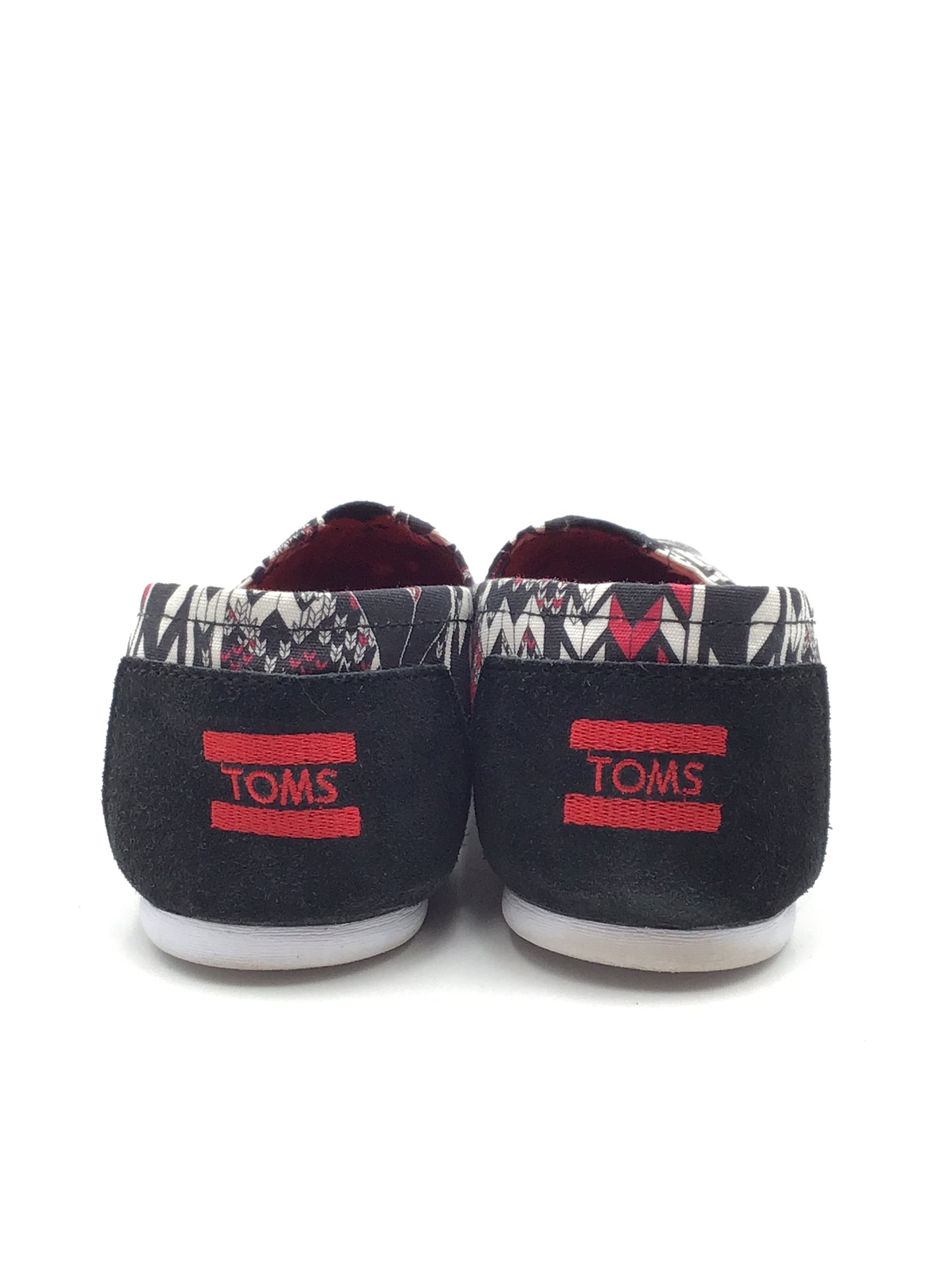 Shoes Sneakers By Toms In Black & Red, Size: 8