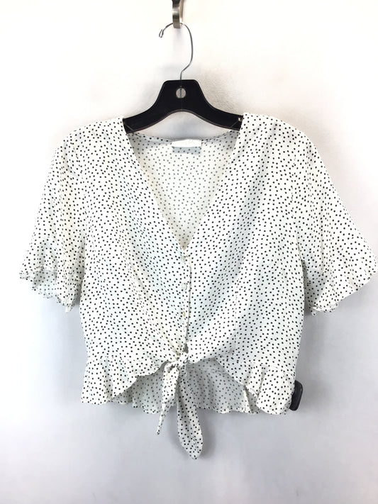 Black & White Top Short Sleeve Clothes Mentor, Size M