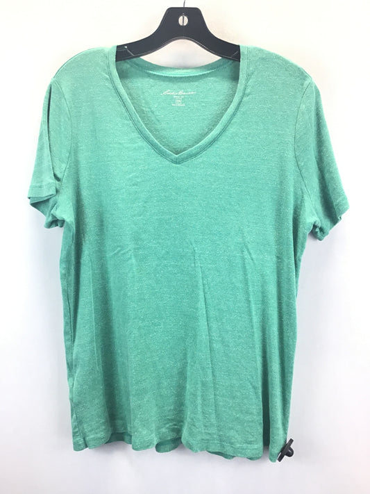 Green Top Short Sleeve Basic Eddie Bauer, Size 2x