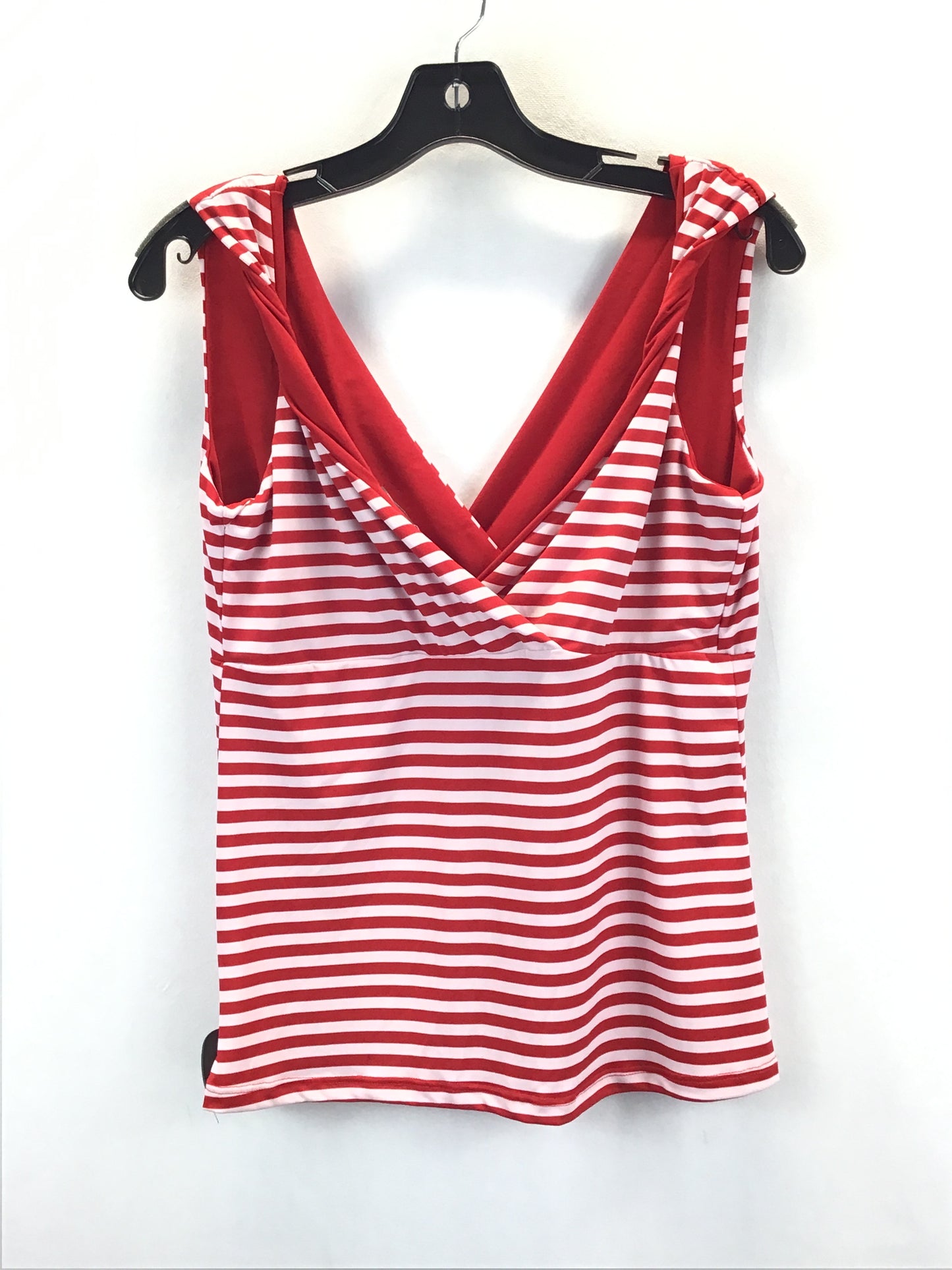 Striped Pattern Top Sleeveless Tailor By B Moss, Size M