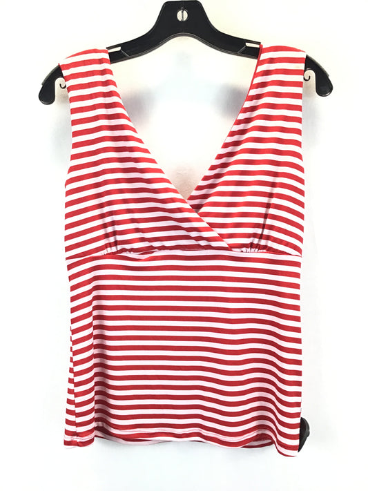 Striped Pattern Top Sleeveless Tailor By B Moss, Size M