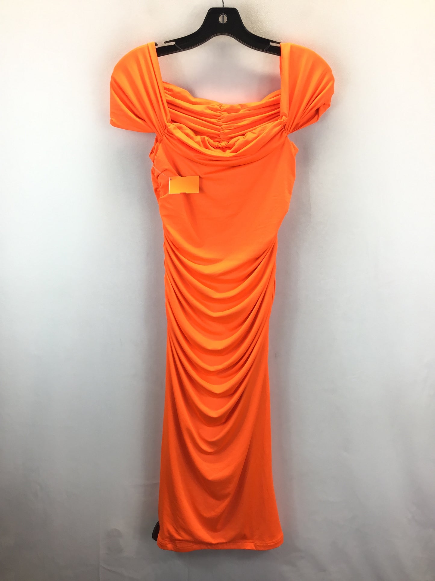 Orange Dress Casual Maxi Clothes Mentor, Size S