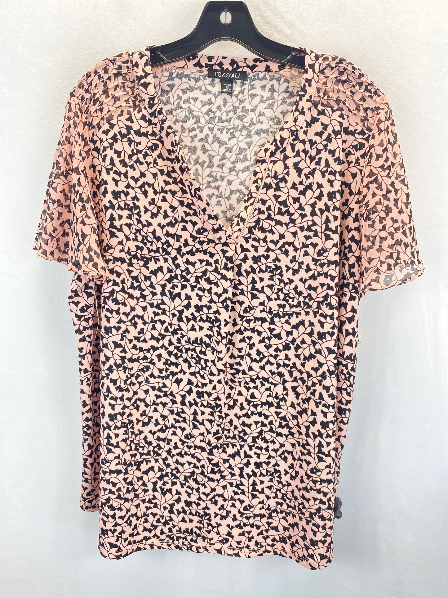 Top Short Sleeve By Roz And Ali  Size: 2x