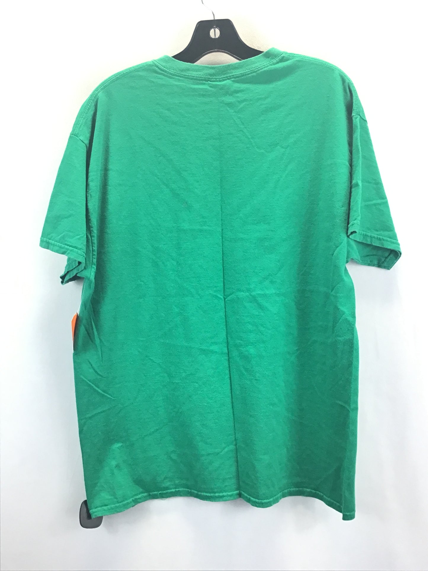 Green Top Short Sleeve Basic Gildan, Size L