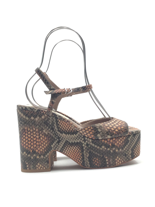 Snakeskin Print Sandals Heels Wedge Dolce Vita, Size 7