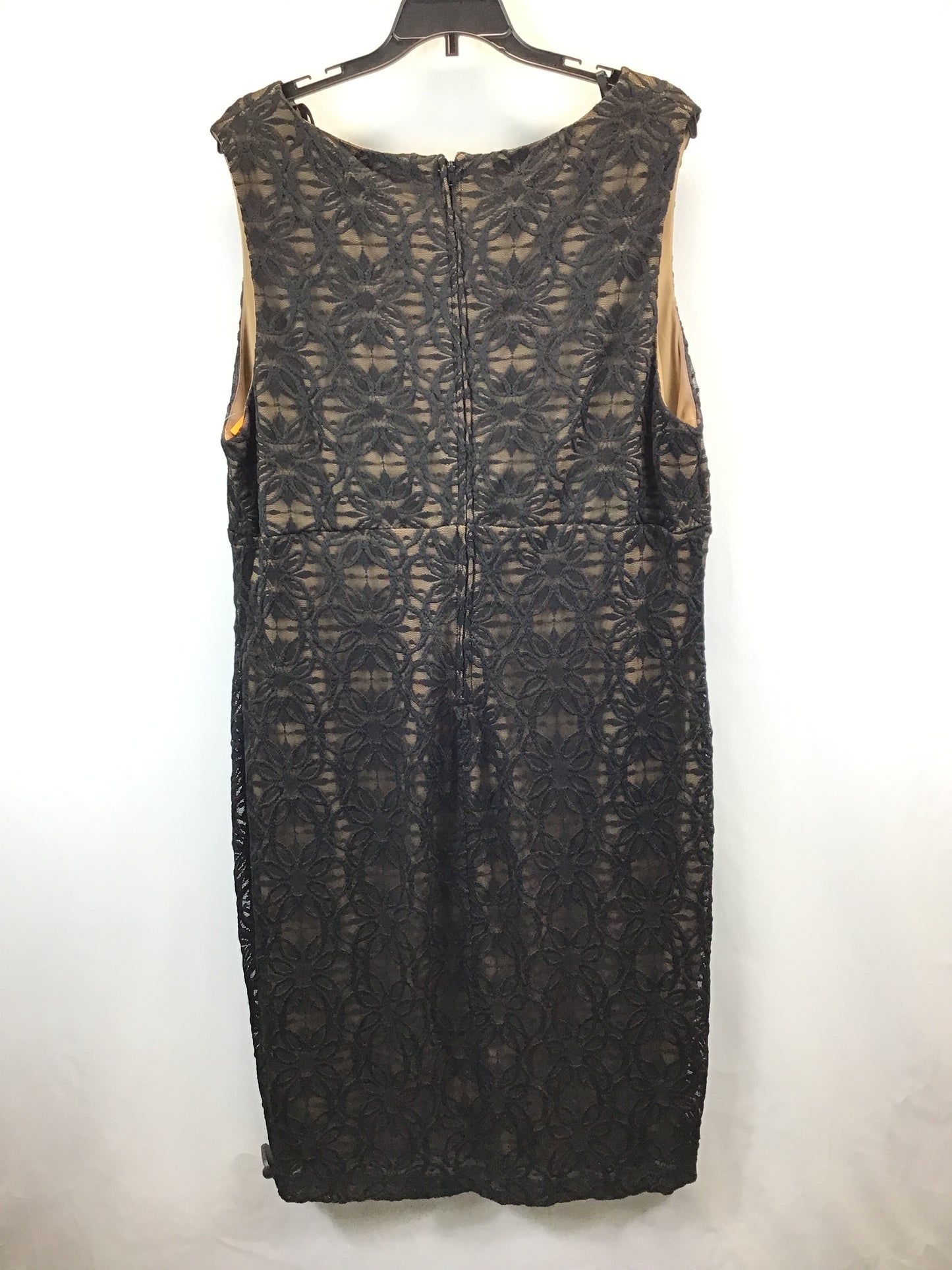 Black & Tan Dress Casual Midi Clothes Mentor, Size 2x