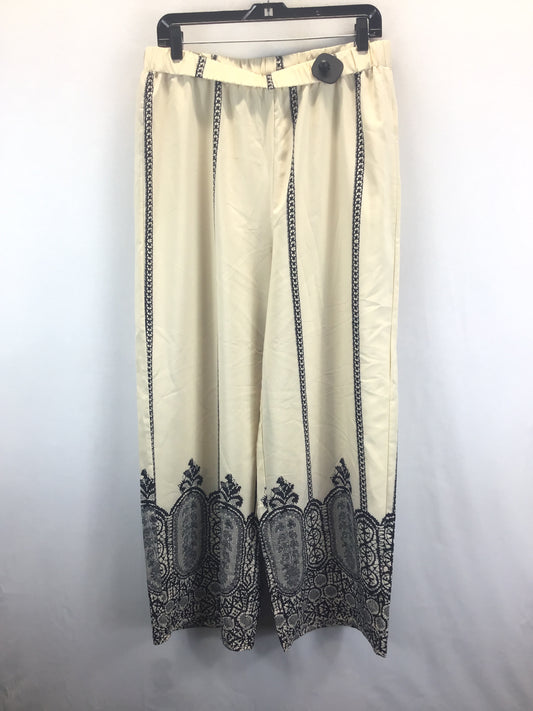 Black & Cream Pants Lounge Shein, Size L