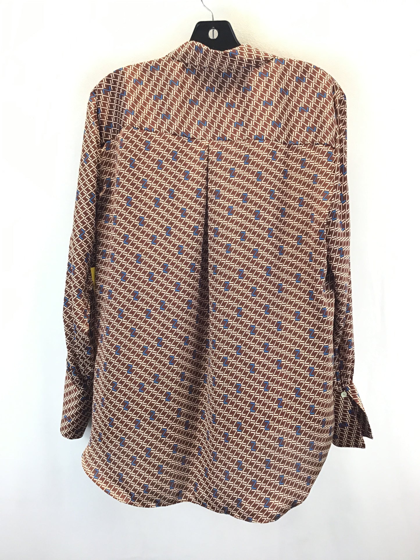 Top Long Sleeve By Zara Women In Brown & Cream, Size: 2x