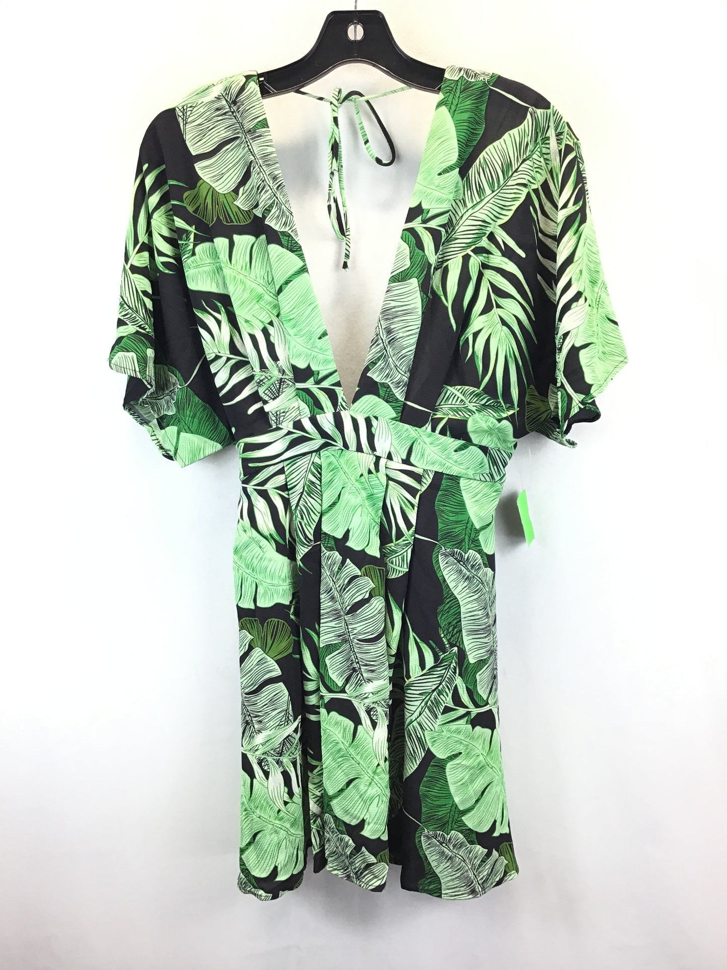 Tropical Print Dress Casual Short Clothes Mentor, Size M