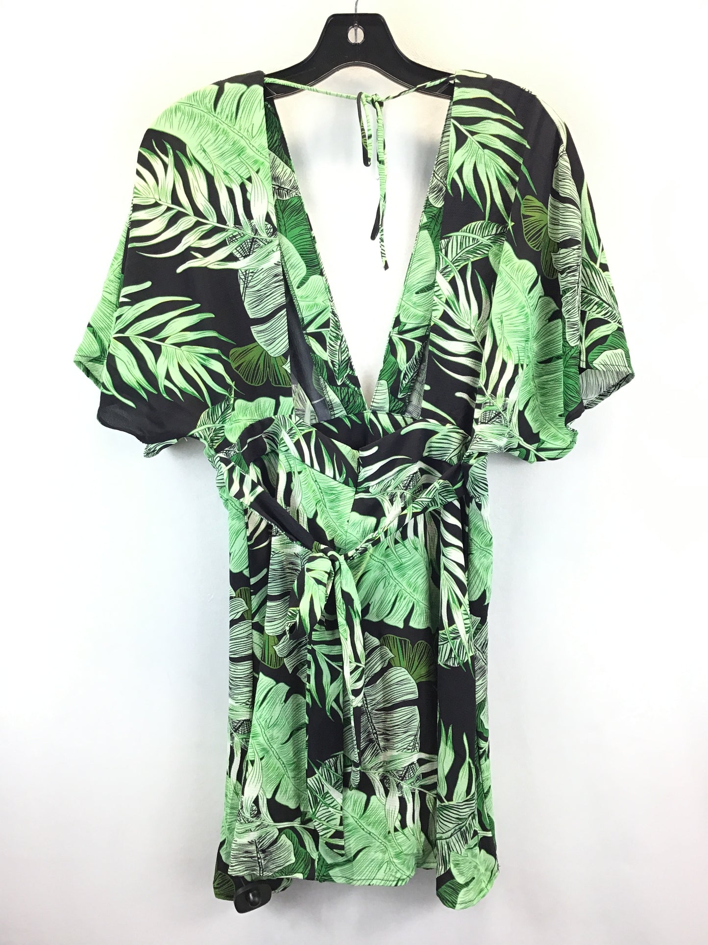 Tropical Print Dress Casual Short Clothes Mentor, Size M