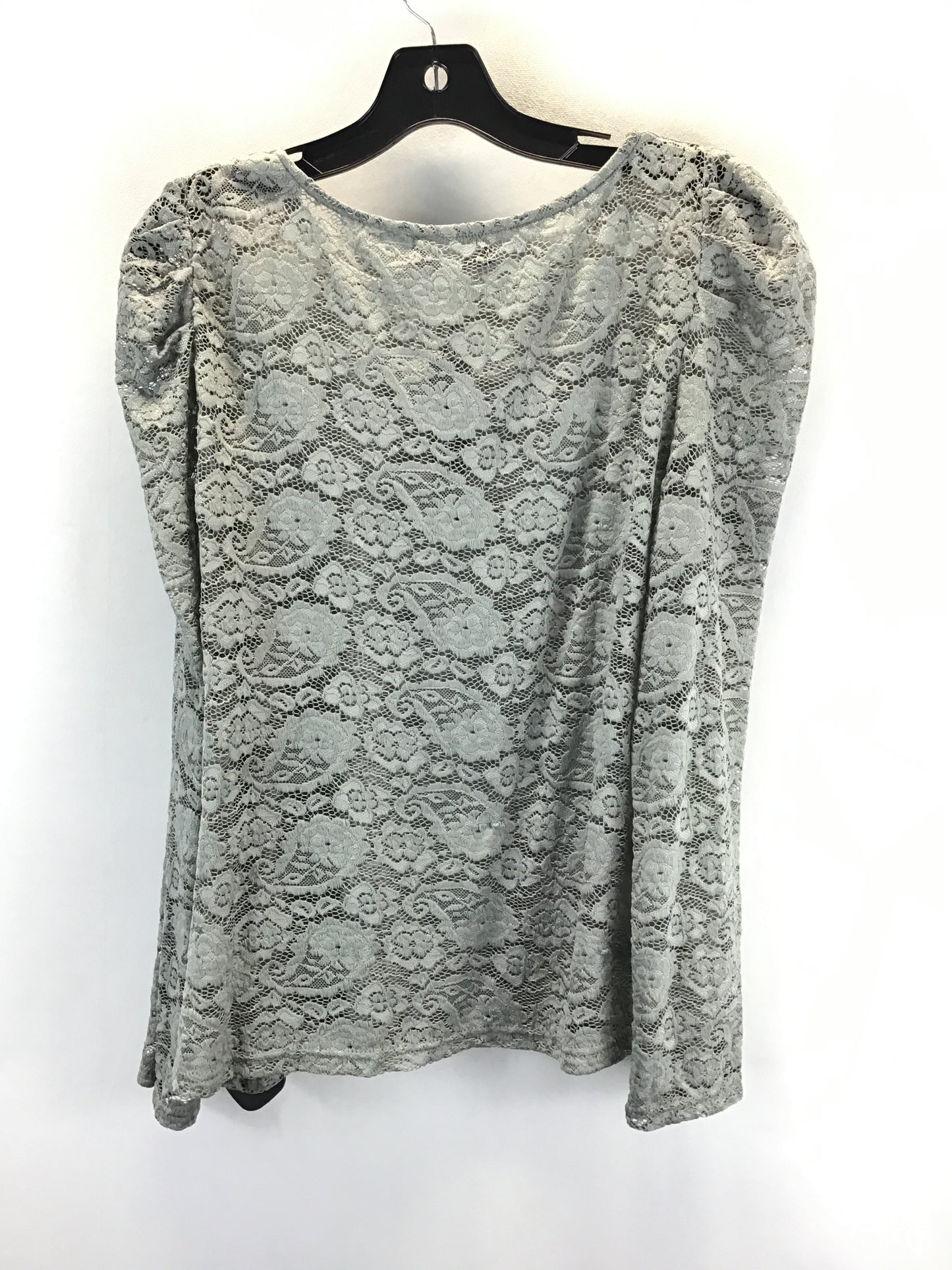 Top Long Sleeve By Allegra K In Grey, Size: 1x