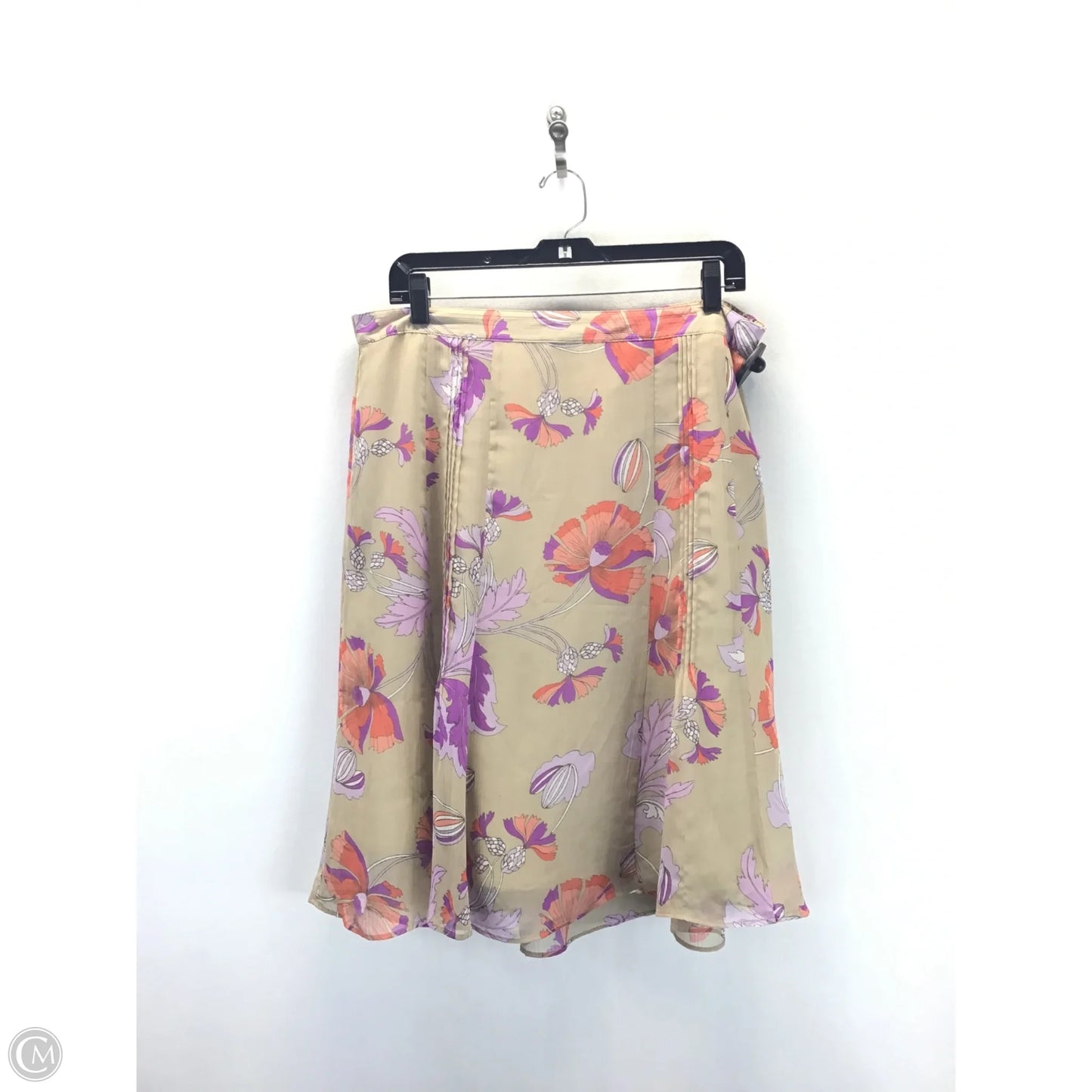 Skirt Midi By Jaclyn Smith In Floral Print, Size: L