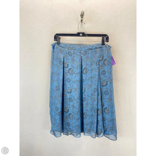 Skirt Midi By Jaclyn Smith In Blue & Grey, Size: L