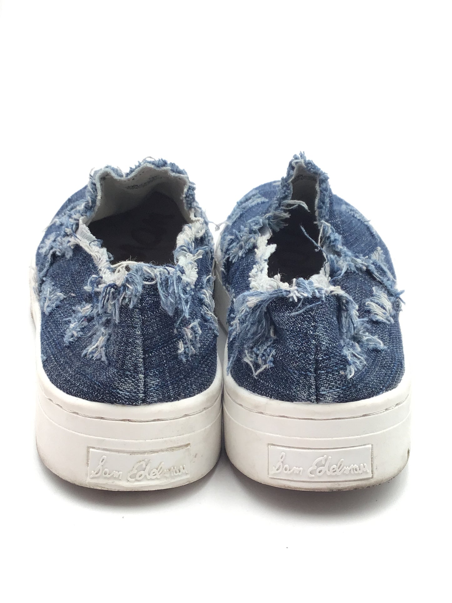 Blue Denim Shoes Sneakers Sam Edelman, Size 7