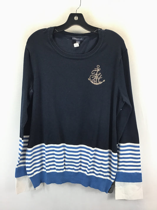 Top Long Sleeve By Tommy Hilfiger In Navy, Size: Xl