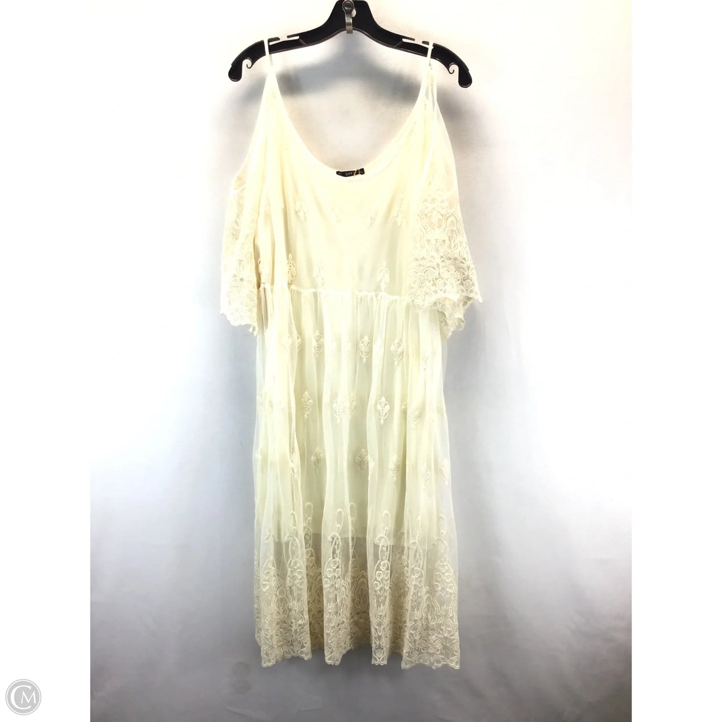 Dress Casual Midi By Shein In Cream, Size: 2x