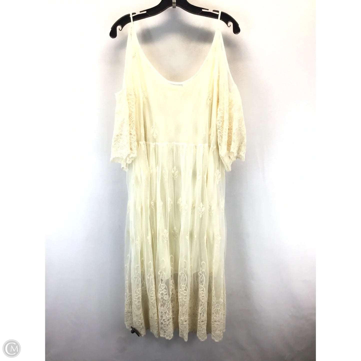 Dress Casual Midi By Shein In Cream, Size: 2x