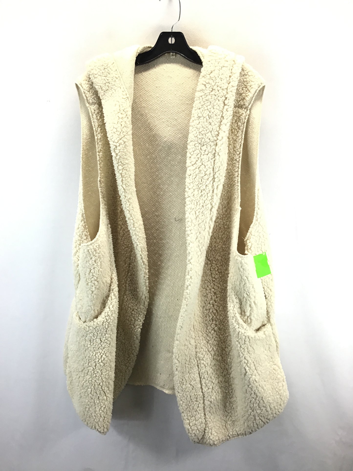 Vest Faux Fur & Sherpa By Love J In Beige, Size: 3x