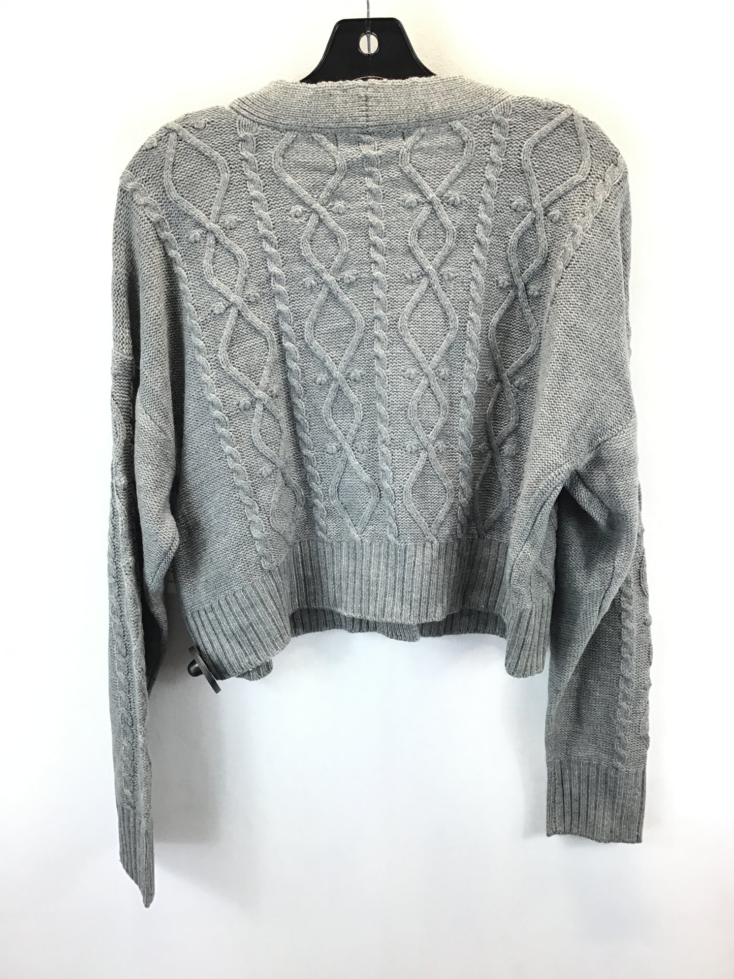 Sweater Cardigan By Arizona In Grey, Size: M