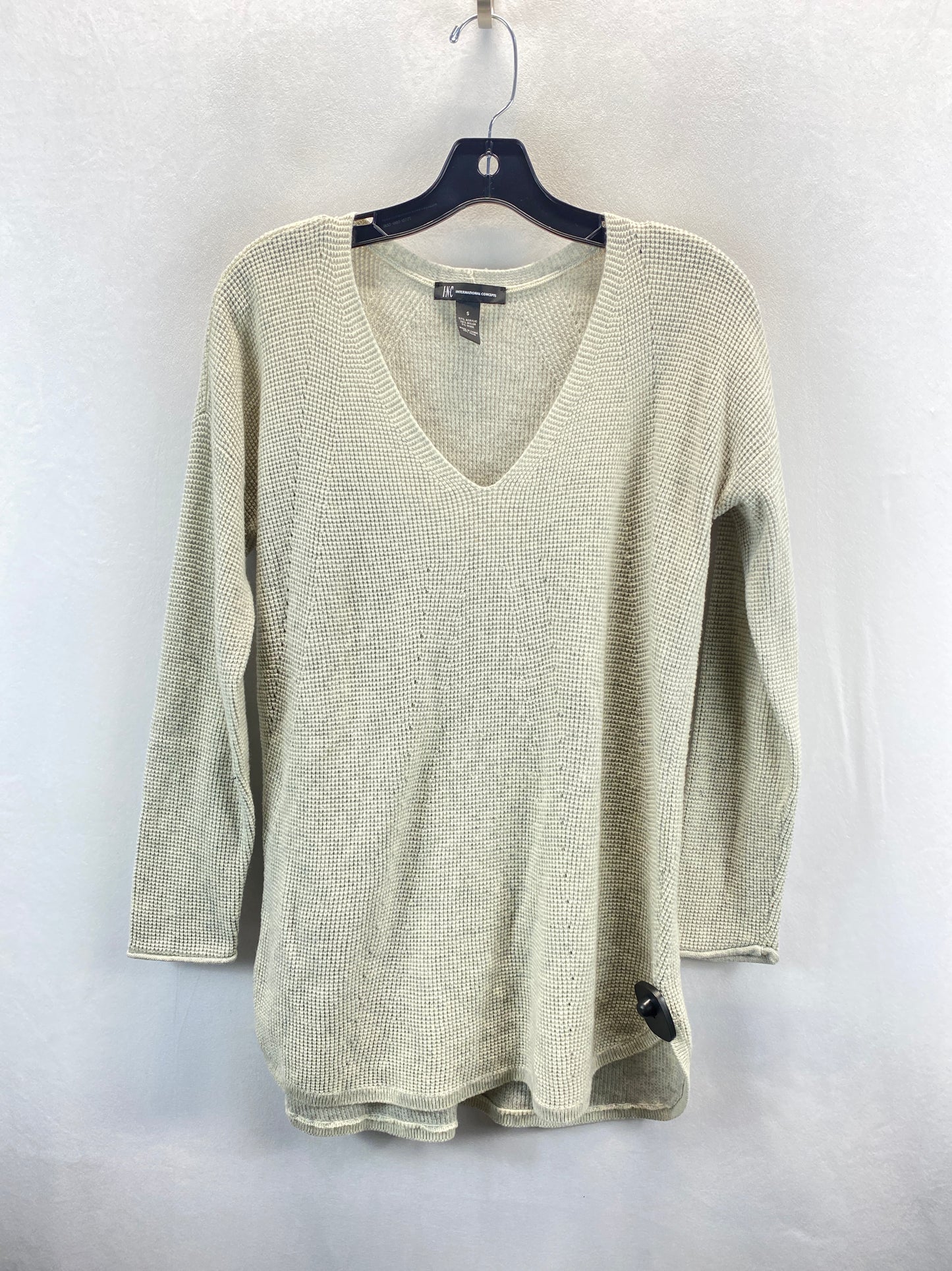 Top Long Sleeve By Inc In Grey, Size: S