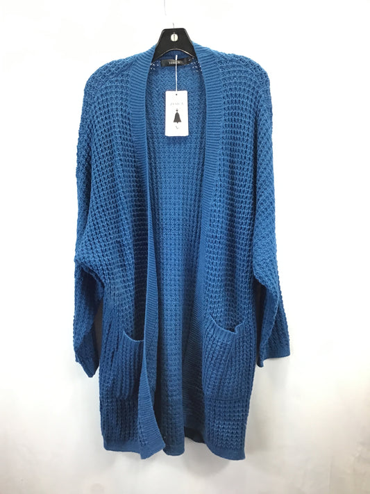 Sweater Cardigan By Clothes Mentor In Blue, Size: L