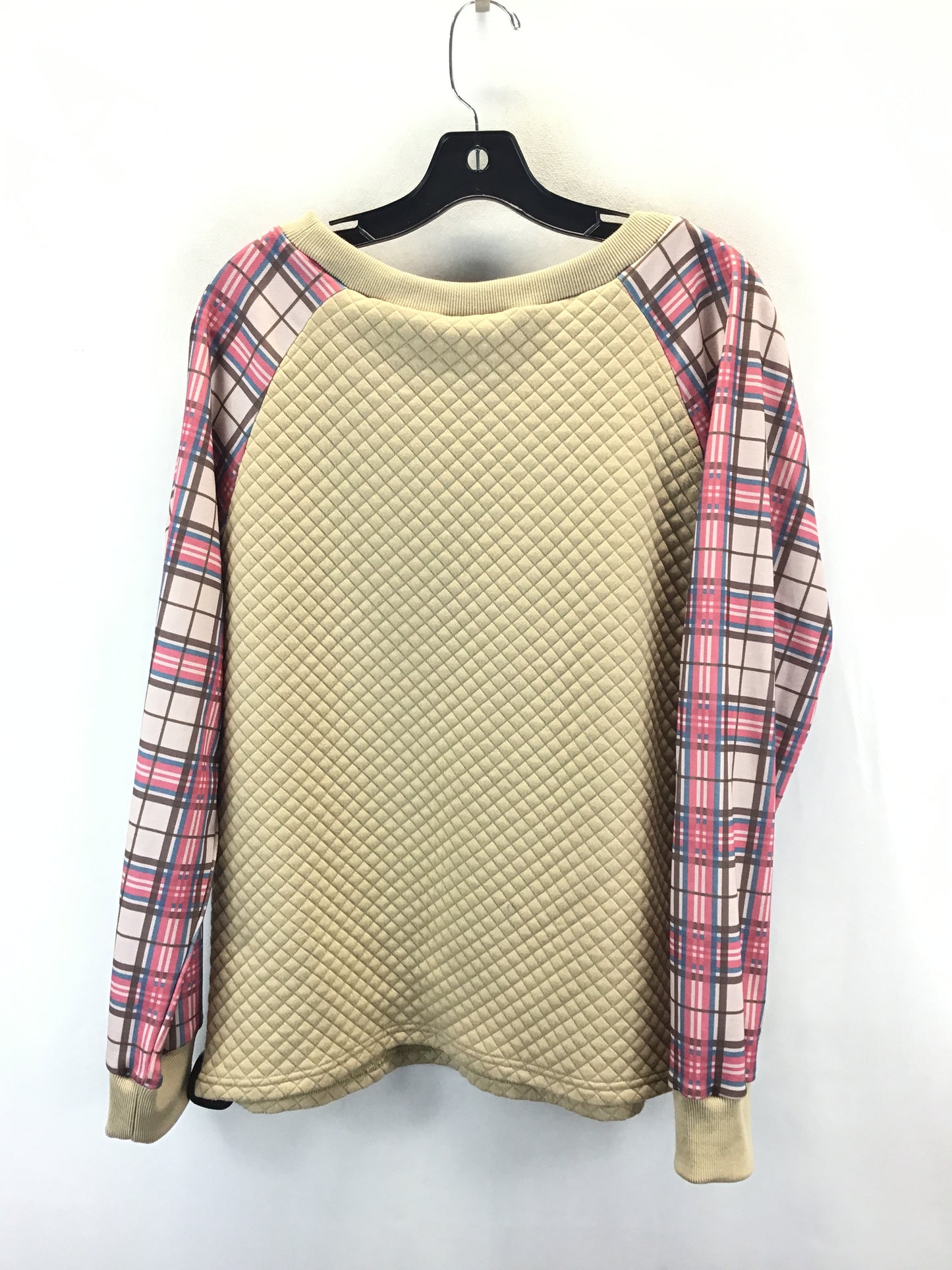 Sweatshirt Collar By Clothes Mentor In Tan, Size: L