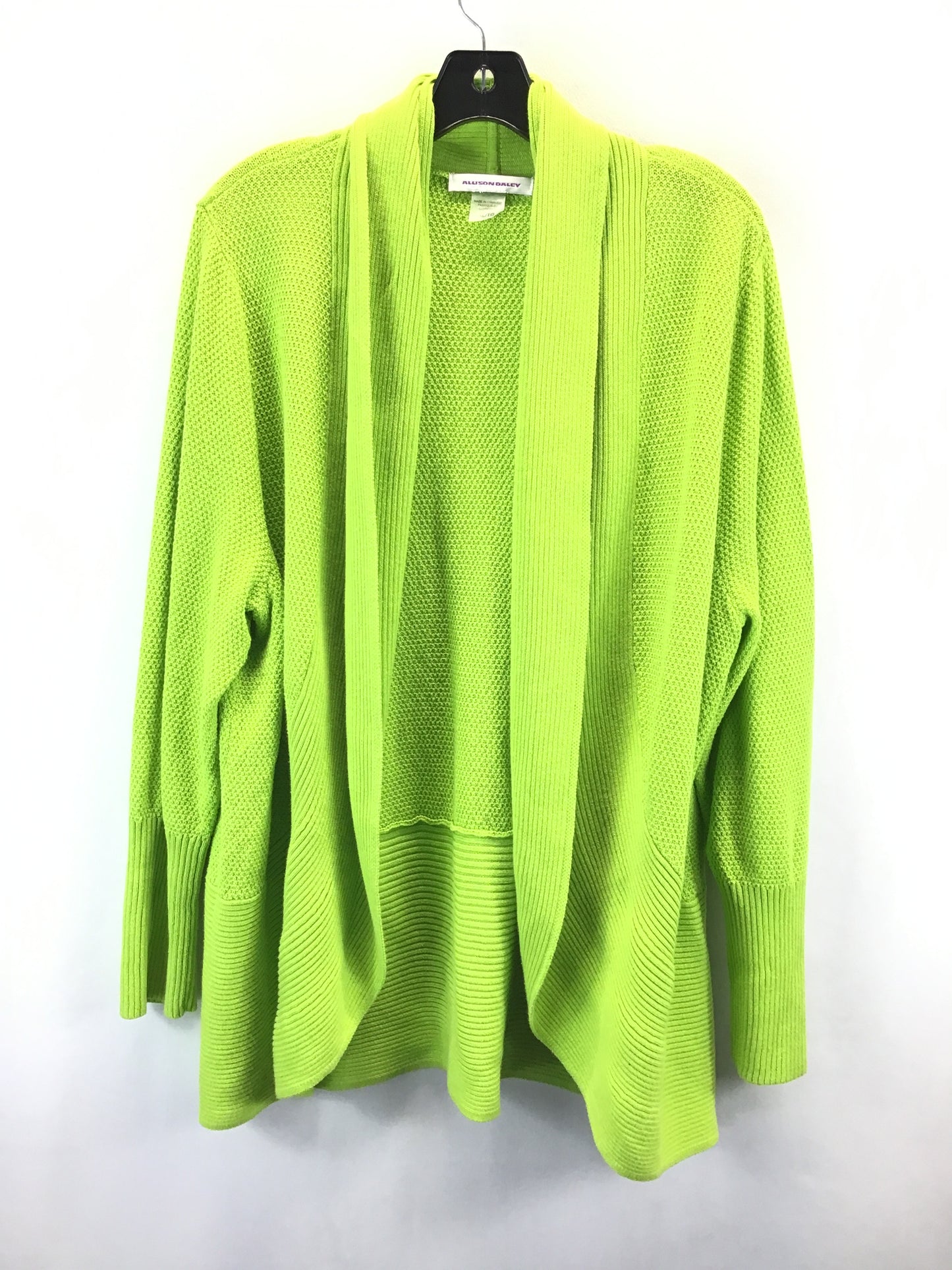 Sweater Cardigan By Allison Daley In Green, Size: Xl